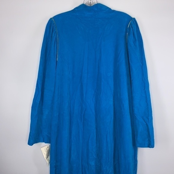 Vintage Vanity Fair Peacock Blue Robe 80's NWT Size XL RARE - Picture 2 of 10